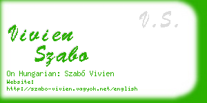 vivien szabo business card