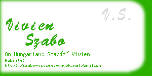 vivien szabo business card